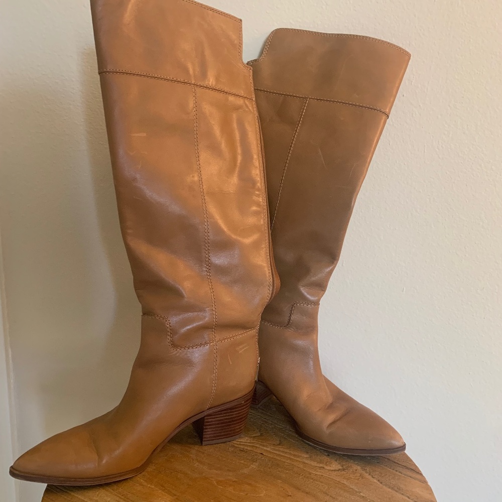 Franco Sarto Shannon Leather Tall Heeled Boots